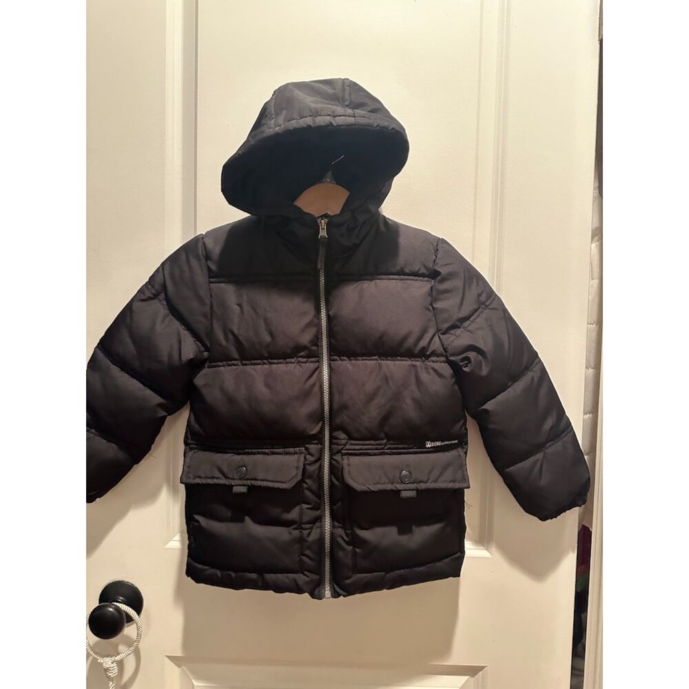 XTreme Black Boys Puffer Zipper Down Jacket with Hood Size 5/6